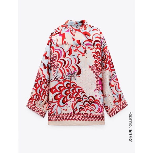 Zara printed shirt with scarf - Picture 10 of 16